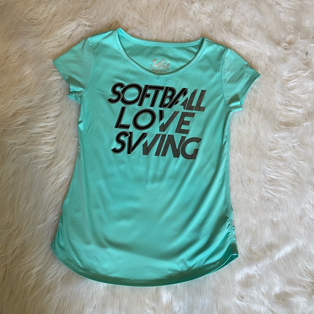 Justice girls youth, softball shirt